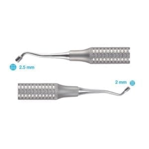 Hollow Handle Plugger Black Serrated 1-2
