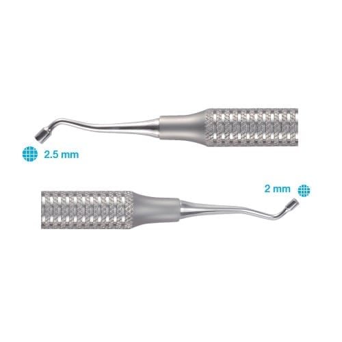 Hollow Handle Plugger Black Serrated 1-2