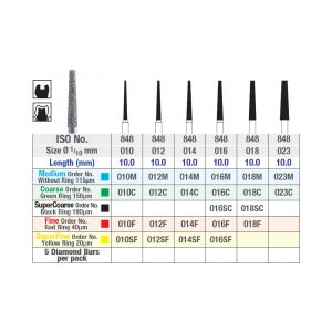 Flat end tapered diamond burs