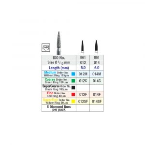 ISO 861 Flame diamond burs Chart Picture 2