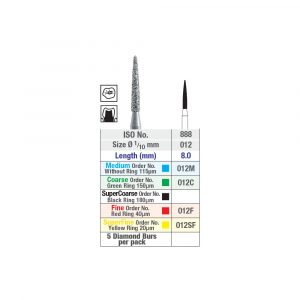 ISO 888 Flame diamond burs - Chart - Picture 2