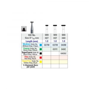 Donut diamond burs chart
