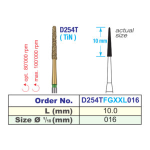 Edenta D254T Surgery Diamond Burs FGXXL